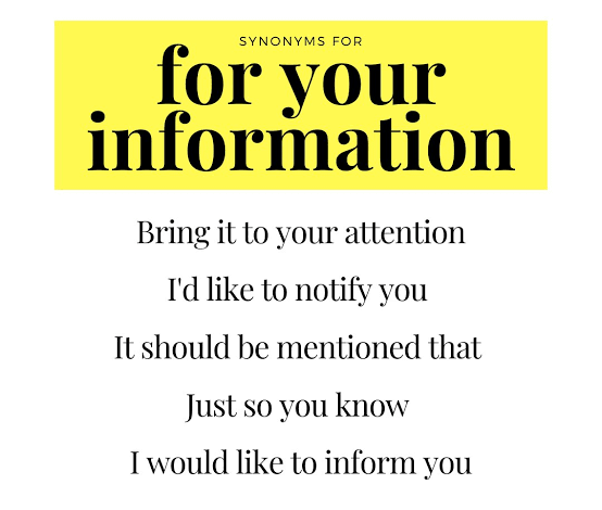 Another Word for Information