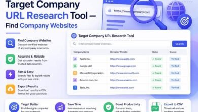 Target Company URL Research