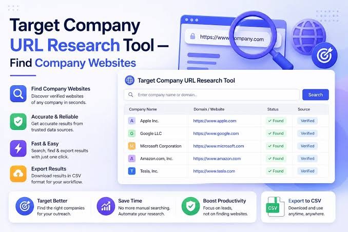 Target Company URL Research